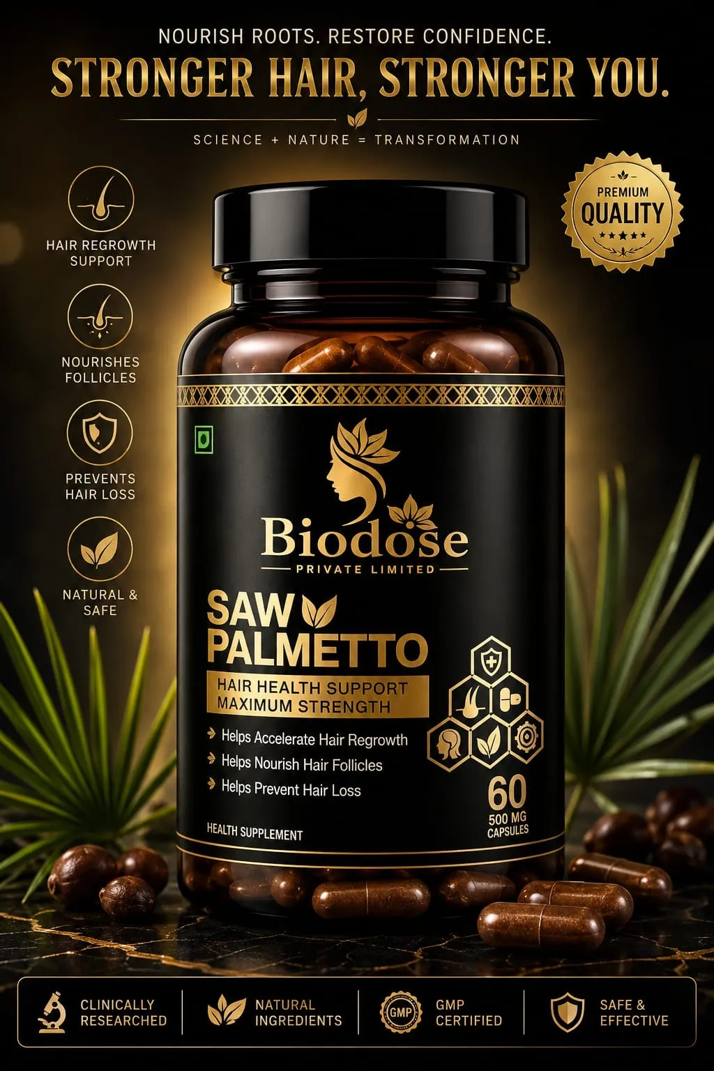 Biodose Saw Palmetto Hair Health Support
